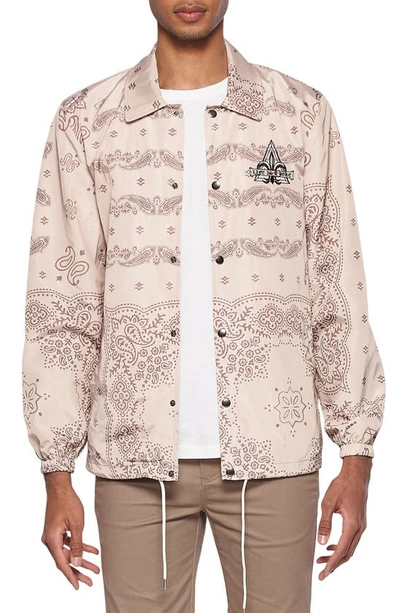 Shop Elevenparis Paisley Print Windbreaker In Oxford Tan Paisley