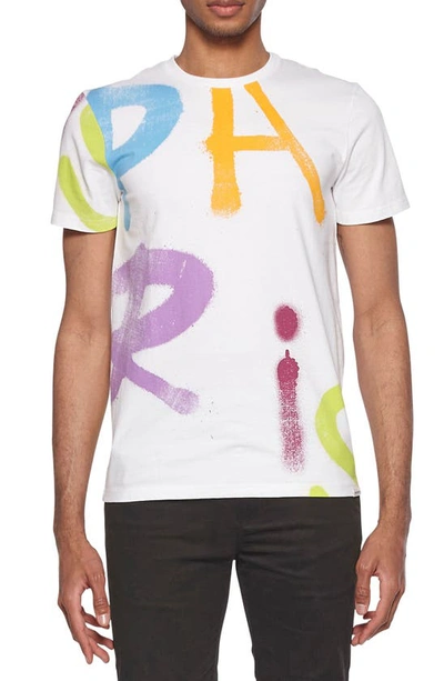 Louis Vuitton White Graffiti Logo T-Shirt