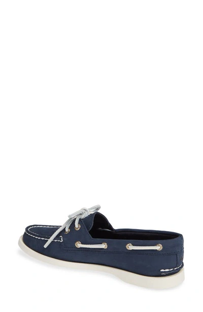 Shop Sperry 'authentic Original' Boat Shoe In Navy Leather