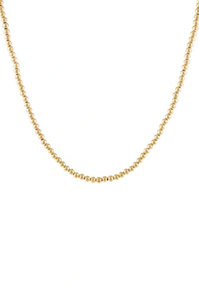Shop Adinas Jewels Beaded Ball Necklace In Gold