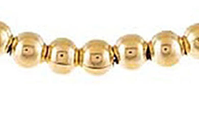 Shop Adinas Jewels Beaded Ball Necklace In Gold