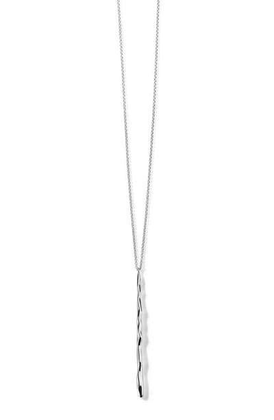 Shop Ippolita Classico Squiggle Stick Pendant Necklace In Silver