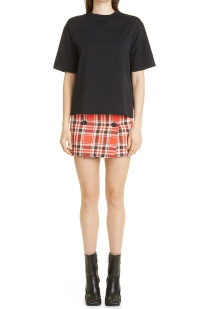 Shop Acne Studios Irri Plaid Miniskirt In Red/ Brown