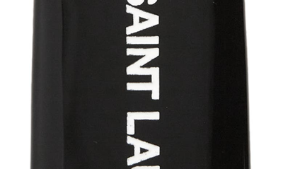 Saint Laurent Logo Skateboard Key Ring In Black,white