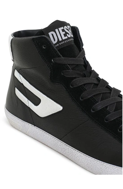 Diesel Men's S-leroji Mid-top Leather Sneakers In Black | ModeSens