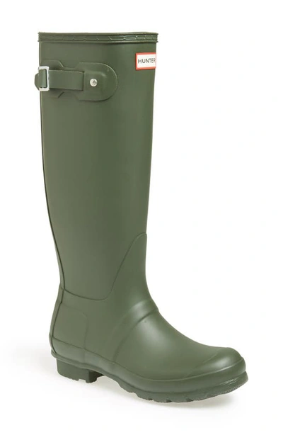 Shop Hunter Original Tall'rain Boot In Dark Olive Matte
