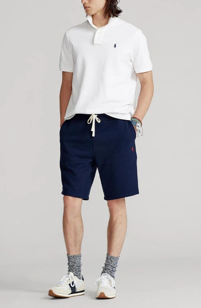 Shop Polo Ralph Lauren Fleece Athletic Shorts In Cruise Navy