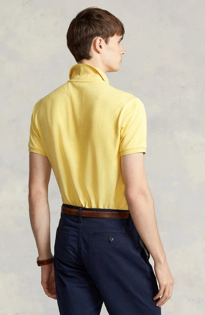 Shop Polo Ralph Lauren Classic Fit Cotton Mesh Polo In Empire Yellow Heather