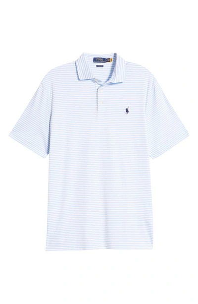 Shop Polo Ralph Lauren Classic Fit Stripe Polo In Elite Blue/ White
