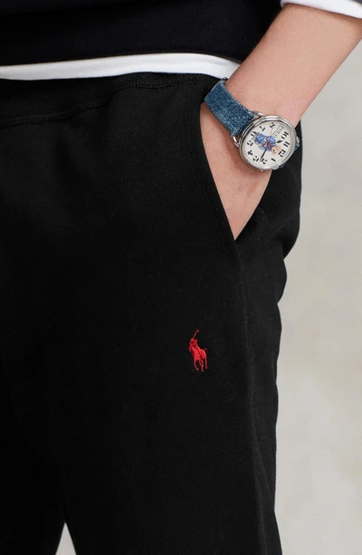 Polo Ralph Lauren Relaxed Fit Trousers With Drawstring Waist And Tapered Leg In Polo Black