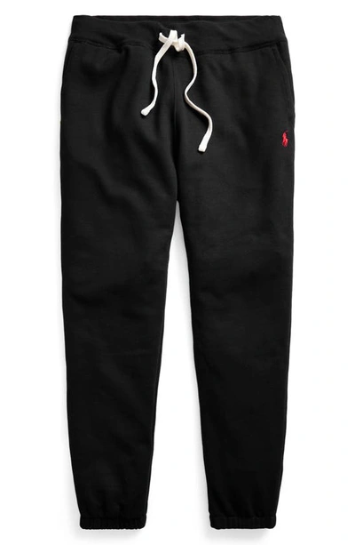 Polo Ralph Lauren Relaxed Fit Trousers With Drawstring Waist And Tapered Leg In Polo Black