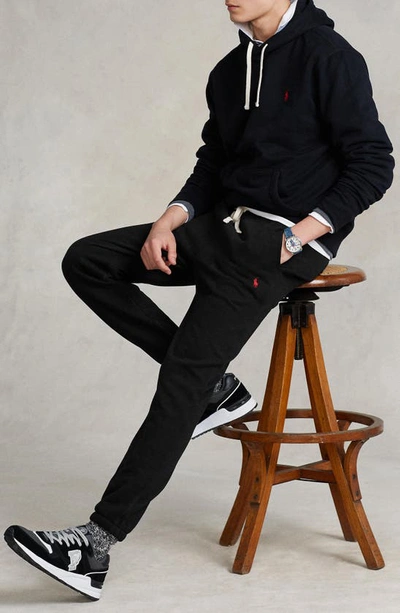 Polo Ralph Lauren Relaxed Fit Trousers With Drawstring Waist And Tapered Leg In Polo Black