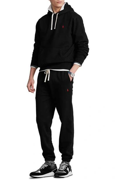 Polo Ralph Lauren Relaxed Fit Trousers With Drawstring Waist And Tapered Leg In Polo Black
