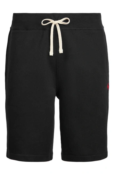 Shop Polo Ralph Lauren Fleece Athletic Shorts In Polo Black