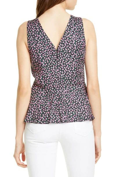 Shop Rebecca Taylor Wild Rose Print Tank In Black