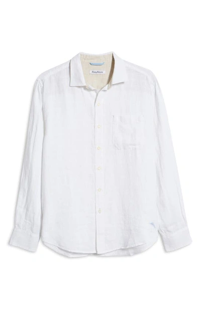 Shop Tommy Bahama Ventana Plaid Linen Button-up Shirt In White