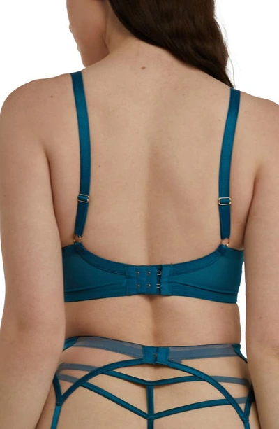 Shop Playful Promises Ramona Illusion Mesh Underwire Bra In Teal