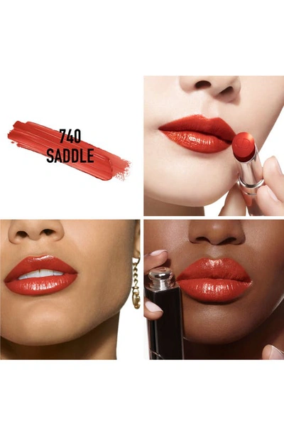 Shop Dior Addict Hydrating Shine Refillable Lipstick In 740 Saddle