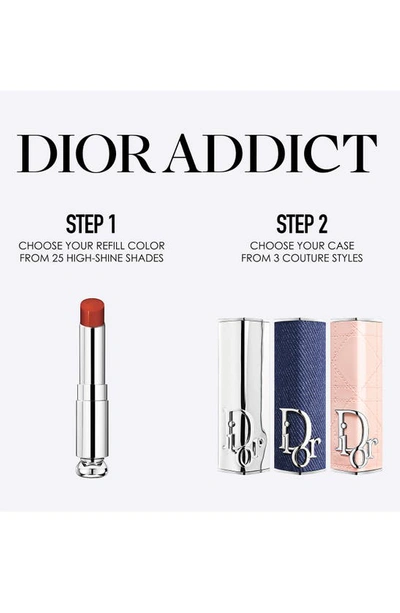 Shop Dior Addict Hydrating Shine Refillable Lipstick In 418 Beige Olbique