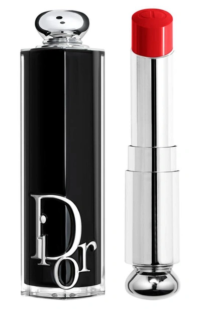 Shop Dior Addict Hydrating Shine Refillable Lipstick In 745 Red Volution