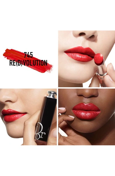 Shop Dior Addict Hydrating Shine Refillable Lipstick In 745 Red Volution