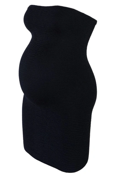 Shop Cache Coeur Strapless Beach Maternity Dress In Black