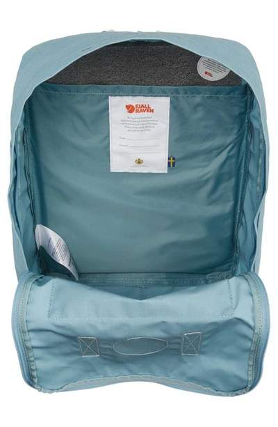 Shop Fjall Raven Kånken Water Resistant Backpack In Sky Blue-light Oak