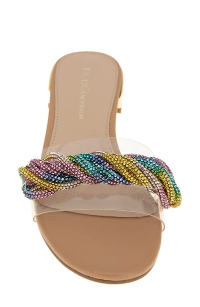 Shop Bcbgeneration Darli Slide Sandal In Tan Rainbow Multi