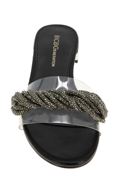 Shop Bcbgeneration Darli Slide Sandal In Black Smoke