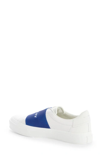 Shop Givenchy City Court Slip-on Sneaker In White/ Electric Blue