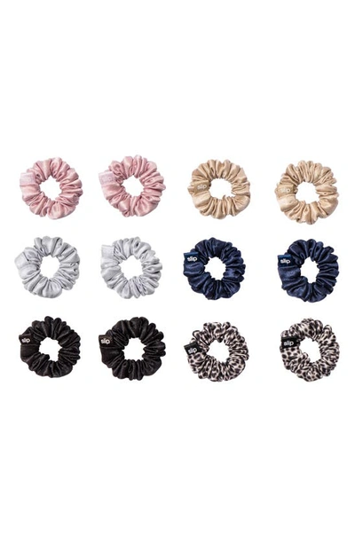 Slip Set Of 12 Mini Silk Hair Ties - One Size