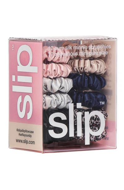 Slip Set Of 12 Mini Silk Hair Ties - One Size