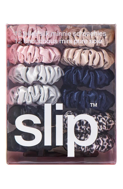 Slip Set Of 12 Mini Silk Hair Ties - One Size