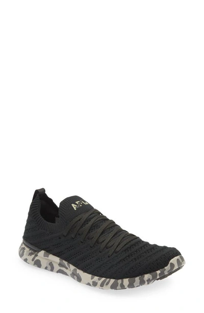 Shop Apl Athletic Propulsion Labs Techloom Wave Hybrid Running Shoe In Black / Asteroid / Leopard