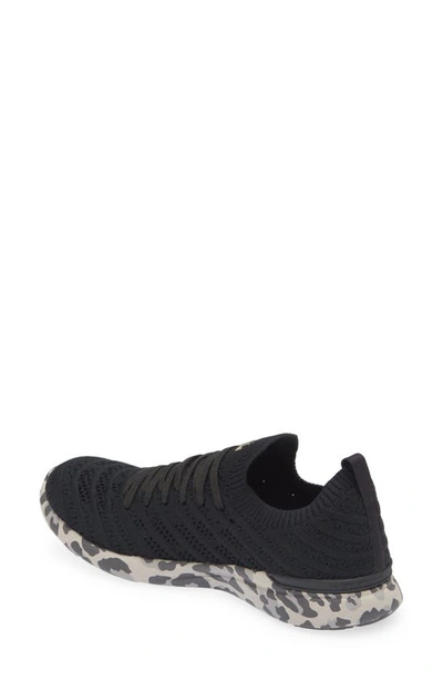 Apl Athletic Propulsion Labs Techloom Wave Hybrid Running Shoe In Black / Asteroid / Leopard
