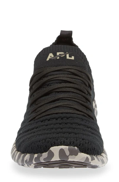 Apl Athletic Propulsion Labs Techloom Wave Hybrid Running Shoe In Black / Asteroid / Leopard