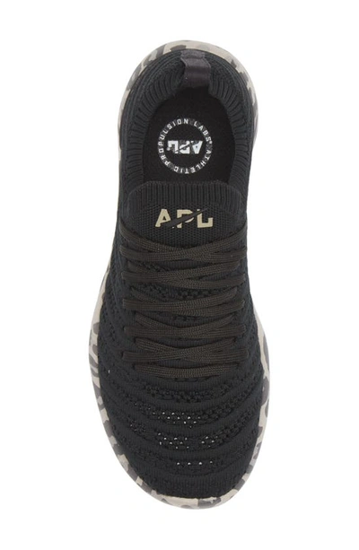 Apl Athletic Propulsion Labs Techloom Wave Hybrid Running Shoe In Black / Asteroid / Leopard