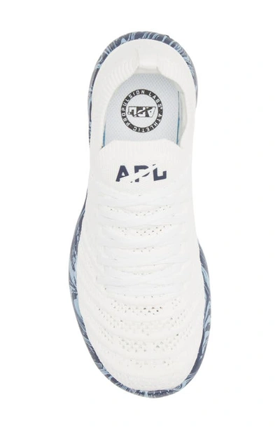 Shop Apl Athletic Propulsion Labs Techloom Wave Hybrid Running Shoe In White / Ice Blue / Marble