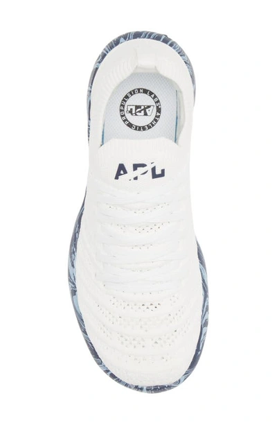 Apl Athletic Propulsion Labs Techloom Wave Hybrid Running Shoe In White / Ice Blue / Marble