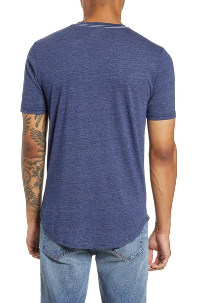Shop Goodlife Tri-blend Scallop V-neck T-shirt In  Navy