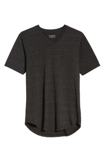 Shop Goodlife Tri-blend Scallop V-neck T-shirt In Black