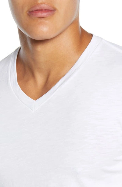 Shop Goodlife Tri-blend Scallop V-neck T-shirt In White