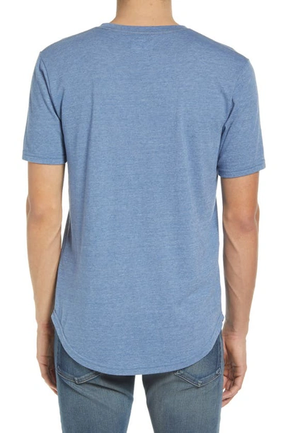 Shop Goodlife Tri-blend Scallop V-neck T-shirt In Riverside Blue