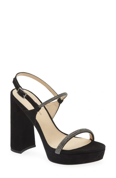 Shop Pelle Moda Olina Slingback Platform Sandal In Black
