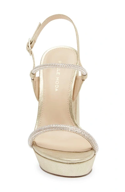 Shop Pelle Moda Olina Sandal In Platinum Gold