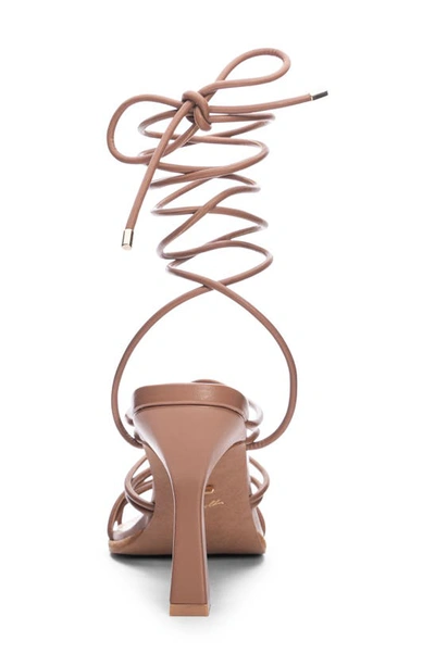 42 Gold Lava Ankle Tie Sandal In Tan
