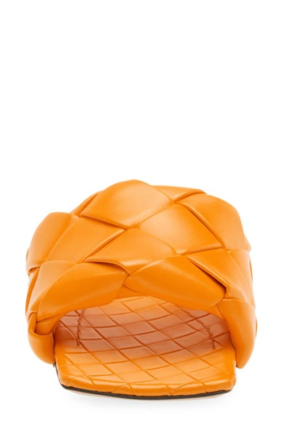 Shop Bottega Veneta Woven Slide Sandal In Tangerine