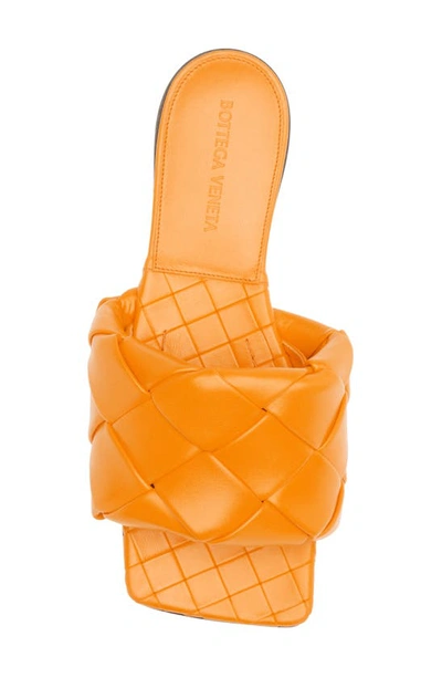 Shop Bottega Veneta Woven Slide Sandal In Tangerine