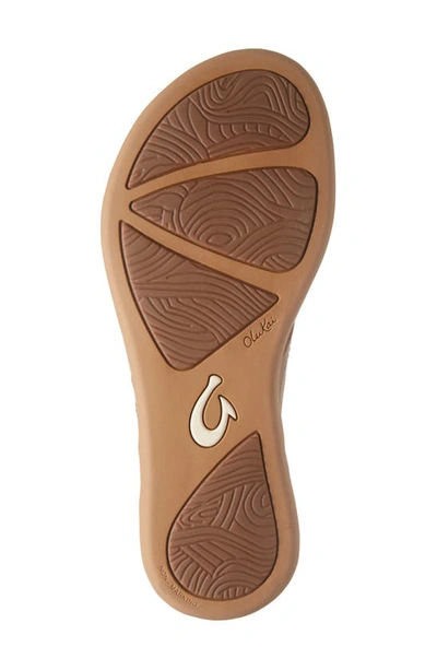 Shop Olukai Honu Flip Flop In Tan/ Tan Leather