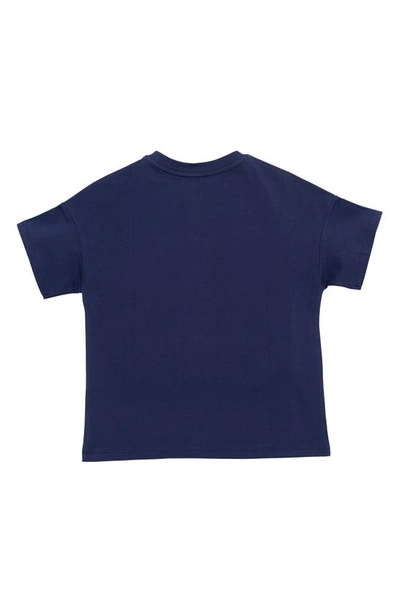 Shop Kenzo Kids' Embroidered Tiger Graphic Tee In Navy